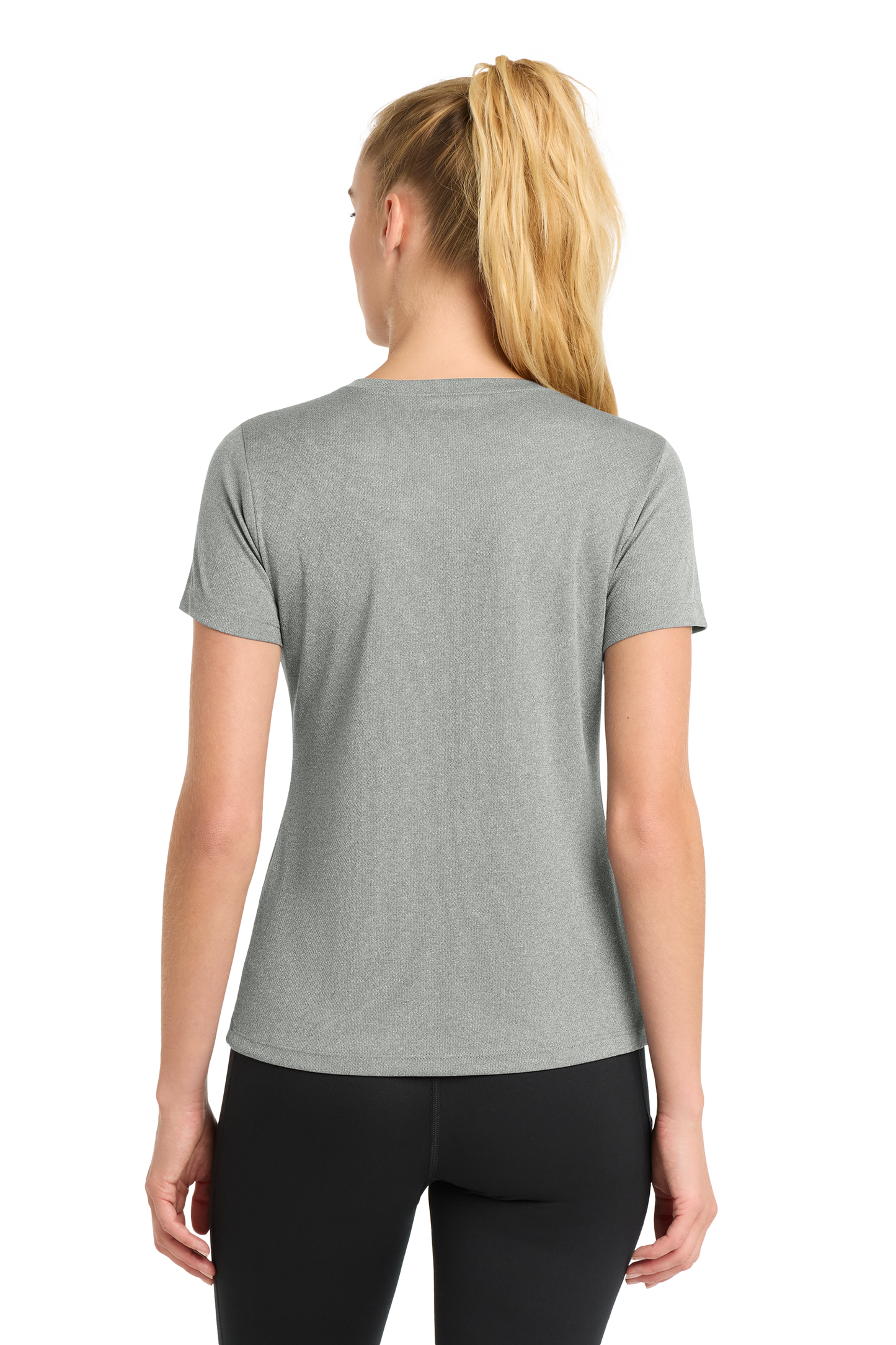 Sport-Tek® Women's PosiCharge® RacerMesh® V-Neck Tee - Grey Heather