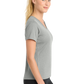 Sport-Tek® Women's PosiCharge® RacerMesh® V-Neck Tee - Grey Heather