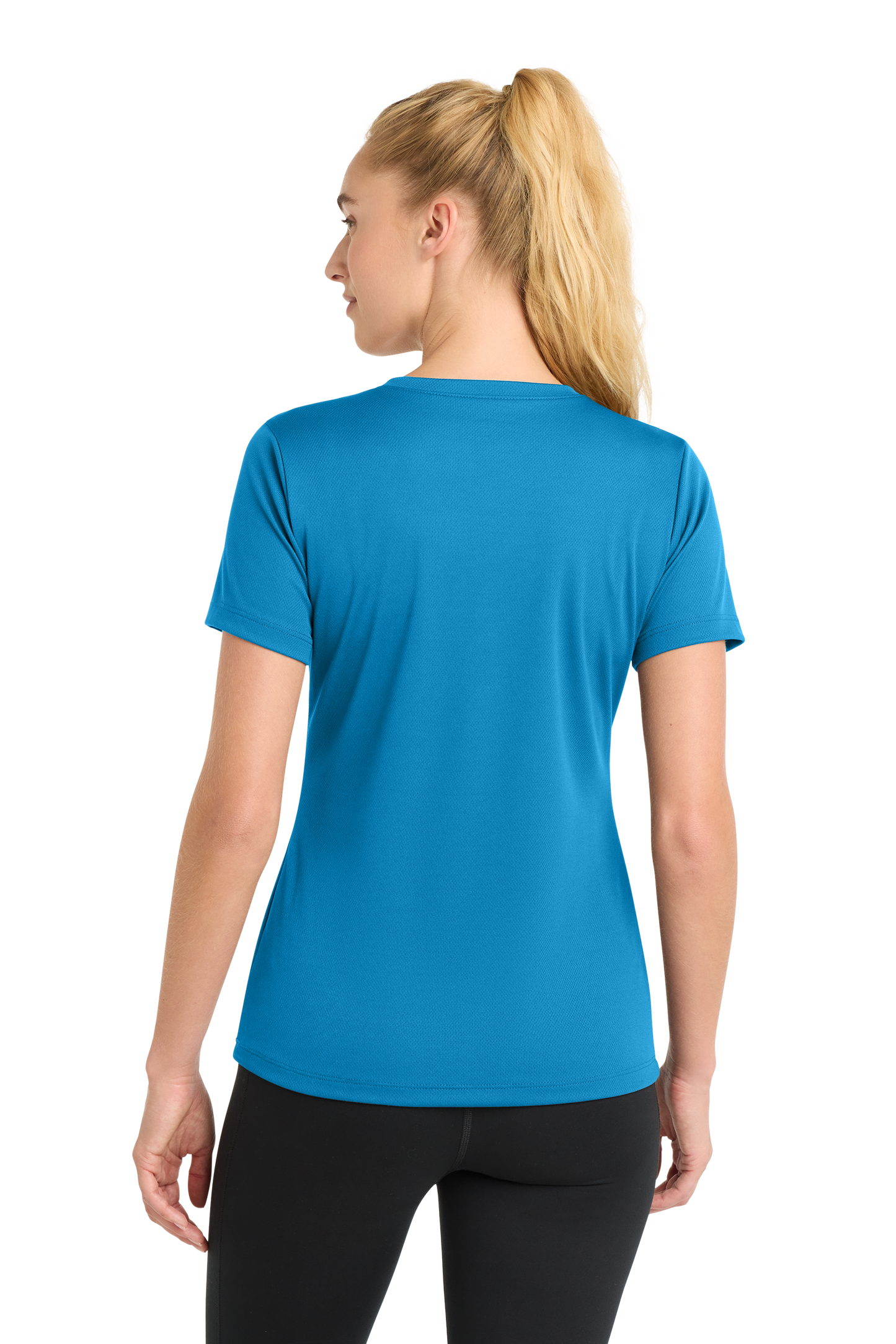 Sport-Tek® Women's PosiCharge® RacerMesh® V-Neck Tee - Pond Blue