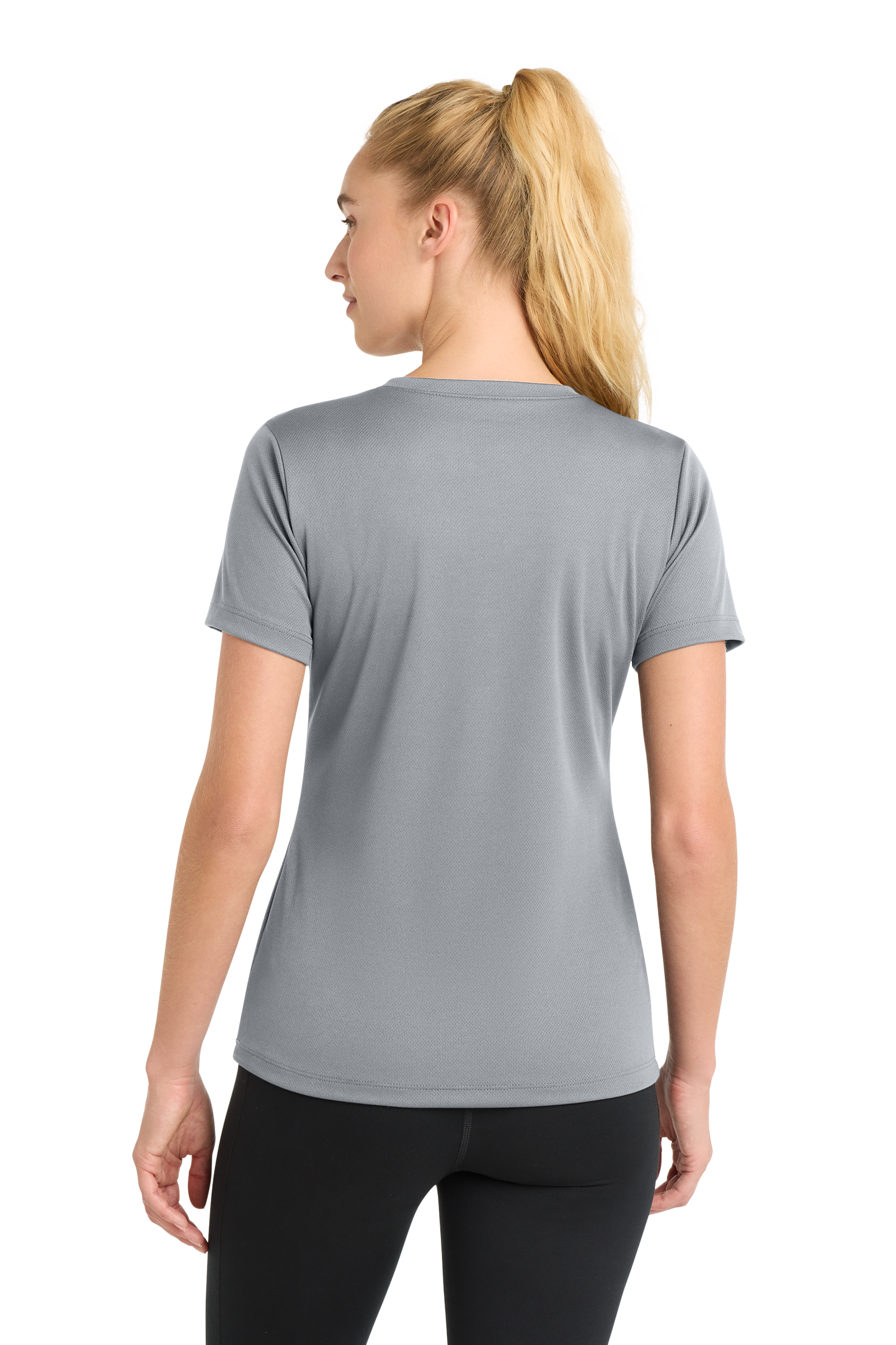Sport-Tek® Women's PosiCharge® RacerMesh® V-Neck Tee - Silver