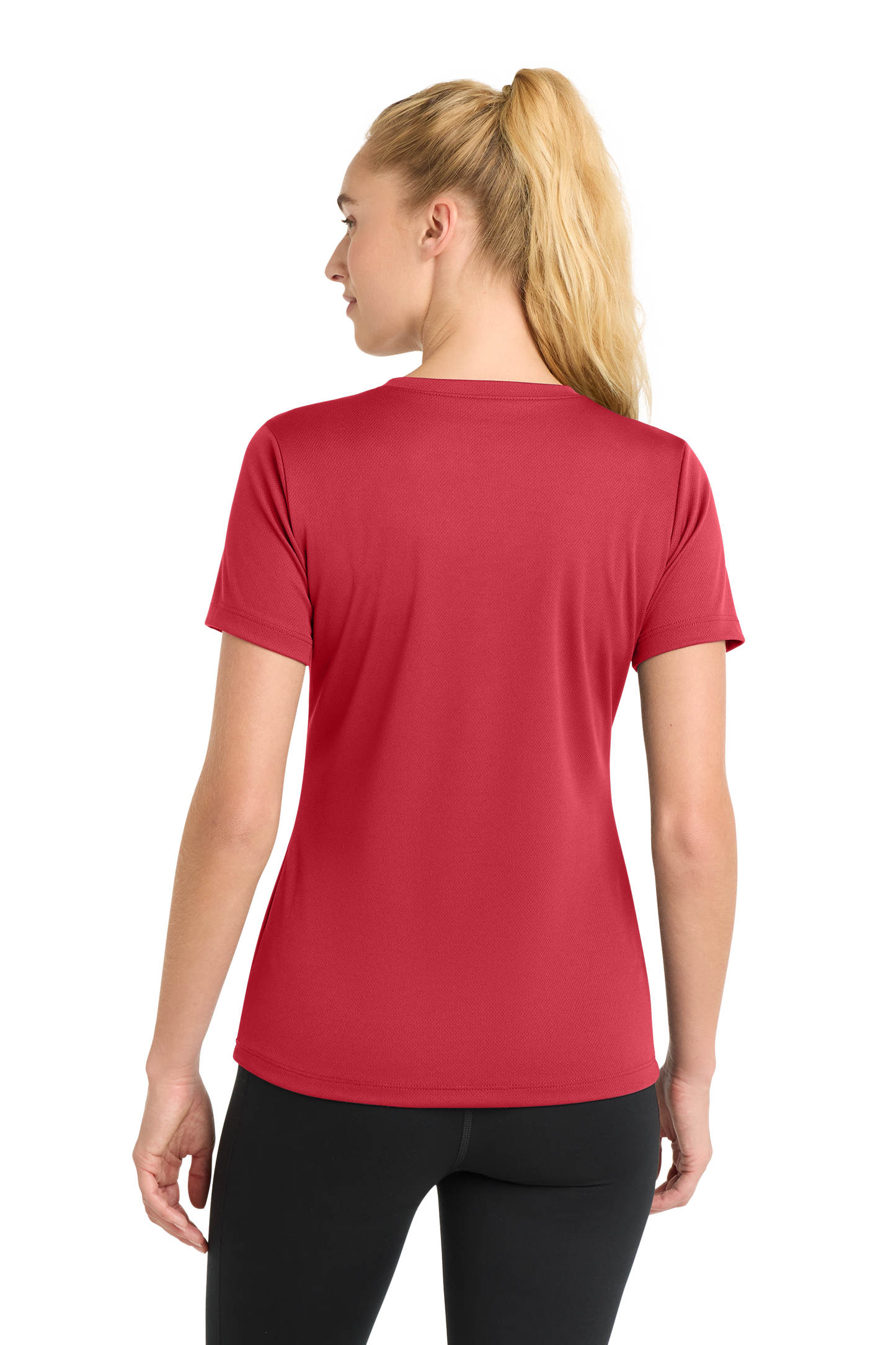 Sport-Tek® Women's PosiCharge® RacerMesh® V-Neck Tee - True Red