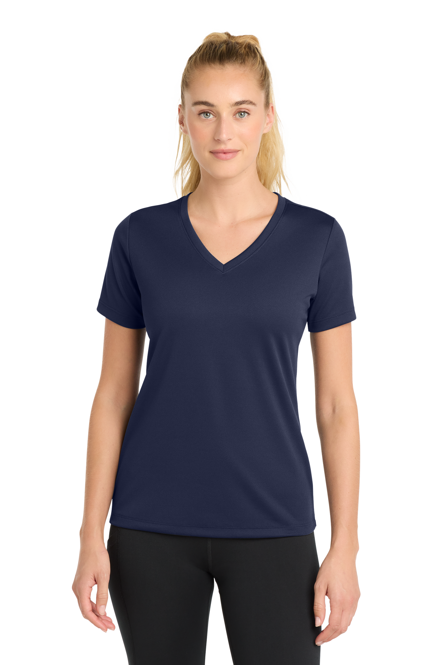 Sport-Tek® Women's PosiCharge® RacerMesh® V-Neck Tee - True Navy