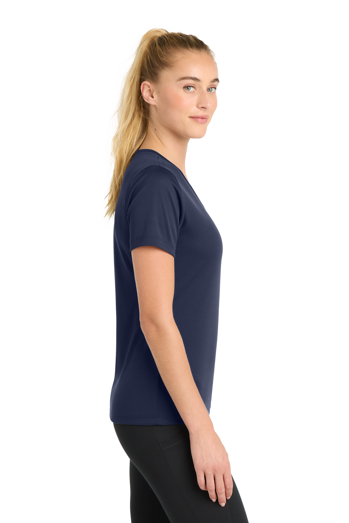 Sport-Tek® Women's PosiCharge® RacerMesh® V-Neck Tee - True Navy