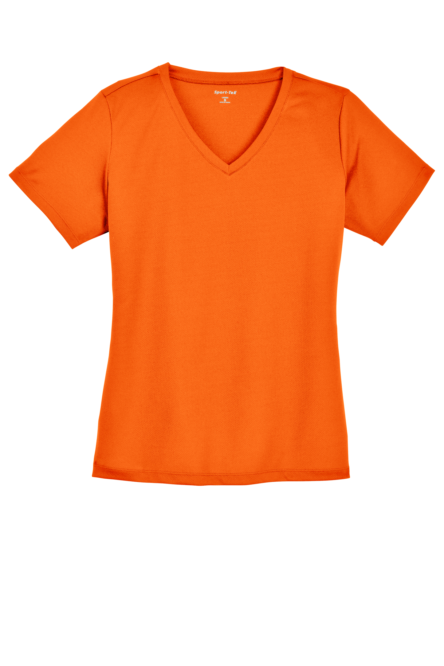 Sport-Tek® Women's PosiCharge® RacerMesh® V-Neck Tee - Neon Orange
