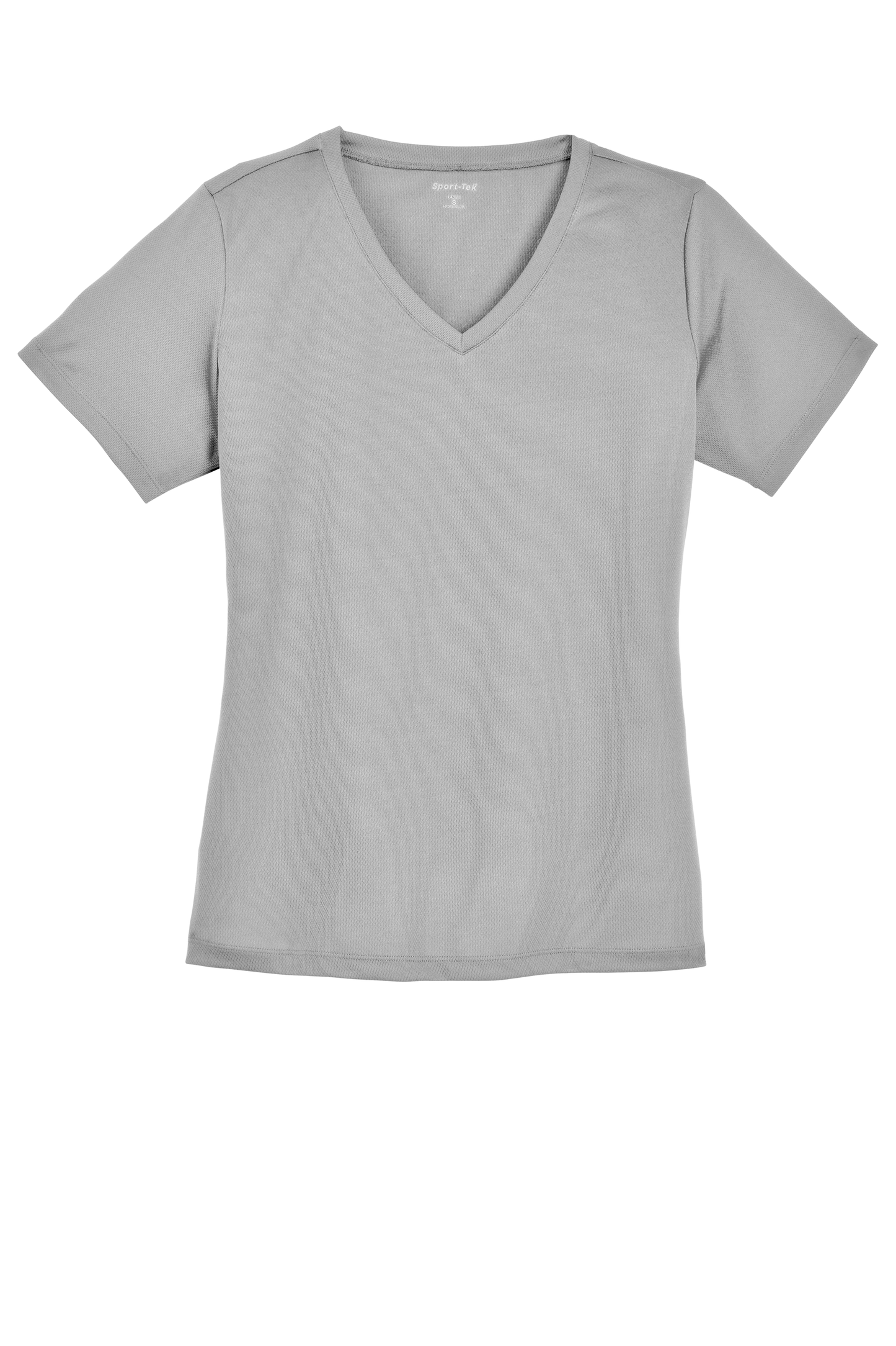 Sport-Tek® Women's PosiCharge® RacerMesh® V-Neck Tee - Silver