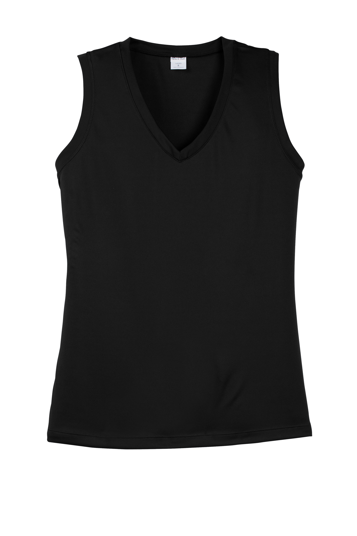 Sport-Tek® Women's Sleeveless PosiCharge® Competitor™ V-Neck Tee - Black