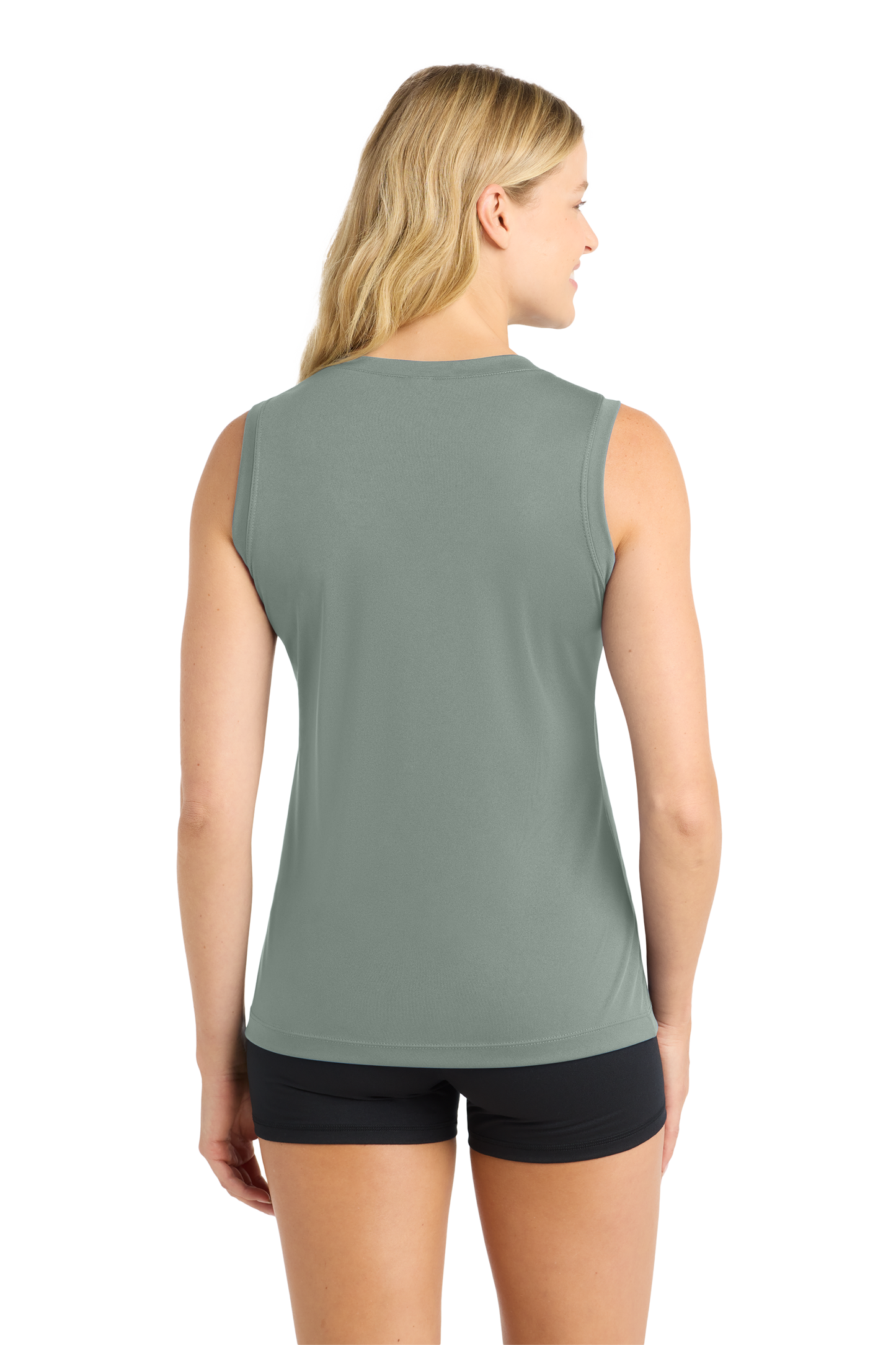 Sport-Tek® Women's Sleeveless PosiCharge® Competitor™ V-Neck Tee - Silver