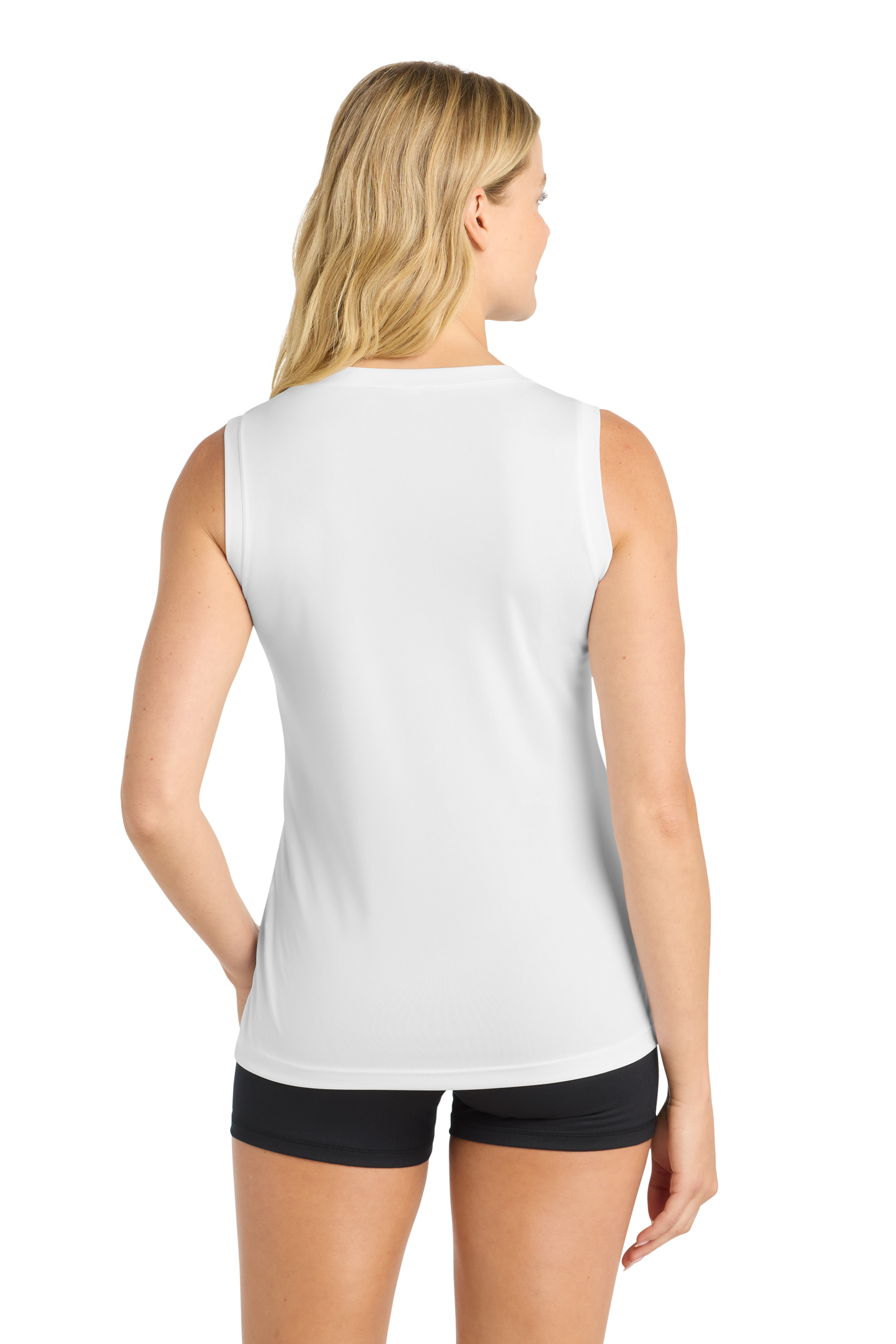Sport-Tek® Women's Sleeveless PosiCharge® Competitor™ V-Neck Tee - White