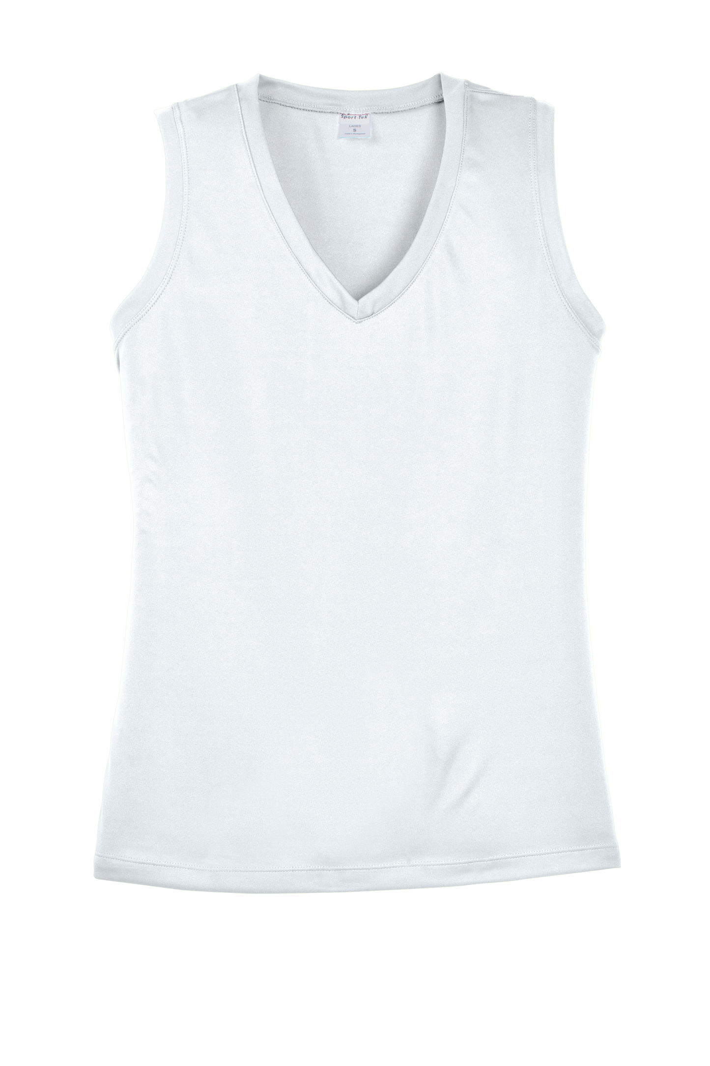 Sport-Tek® Women's Sleeveless PosiCharge® Competitor™ V-Neck Tee - White