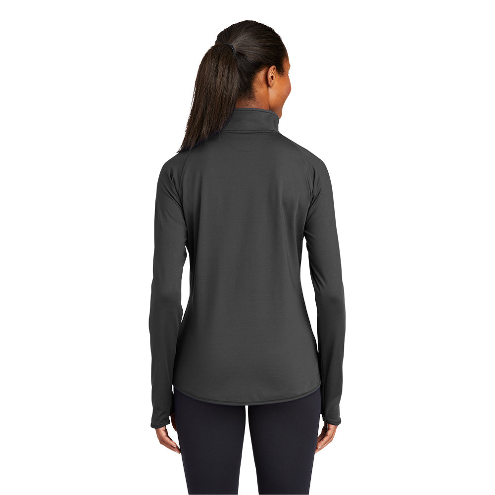 Sport-Tek® Women's Sport-Wick® Stretch 1/4-Zip Pullover - Charcoal Grey