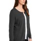Port Authority® Women's Cardigan Sweater - Charcoal Heather