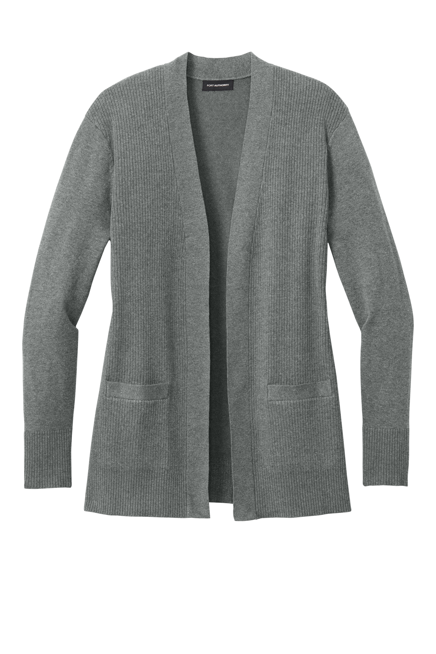 Port Authority® Women’s Easy Care Open-Front Cardigan Sweater - Medium Heather Grey