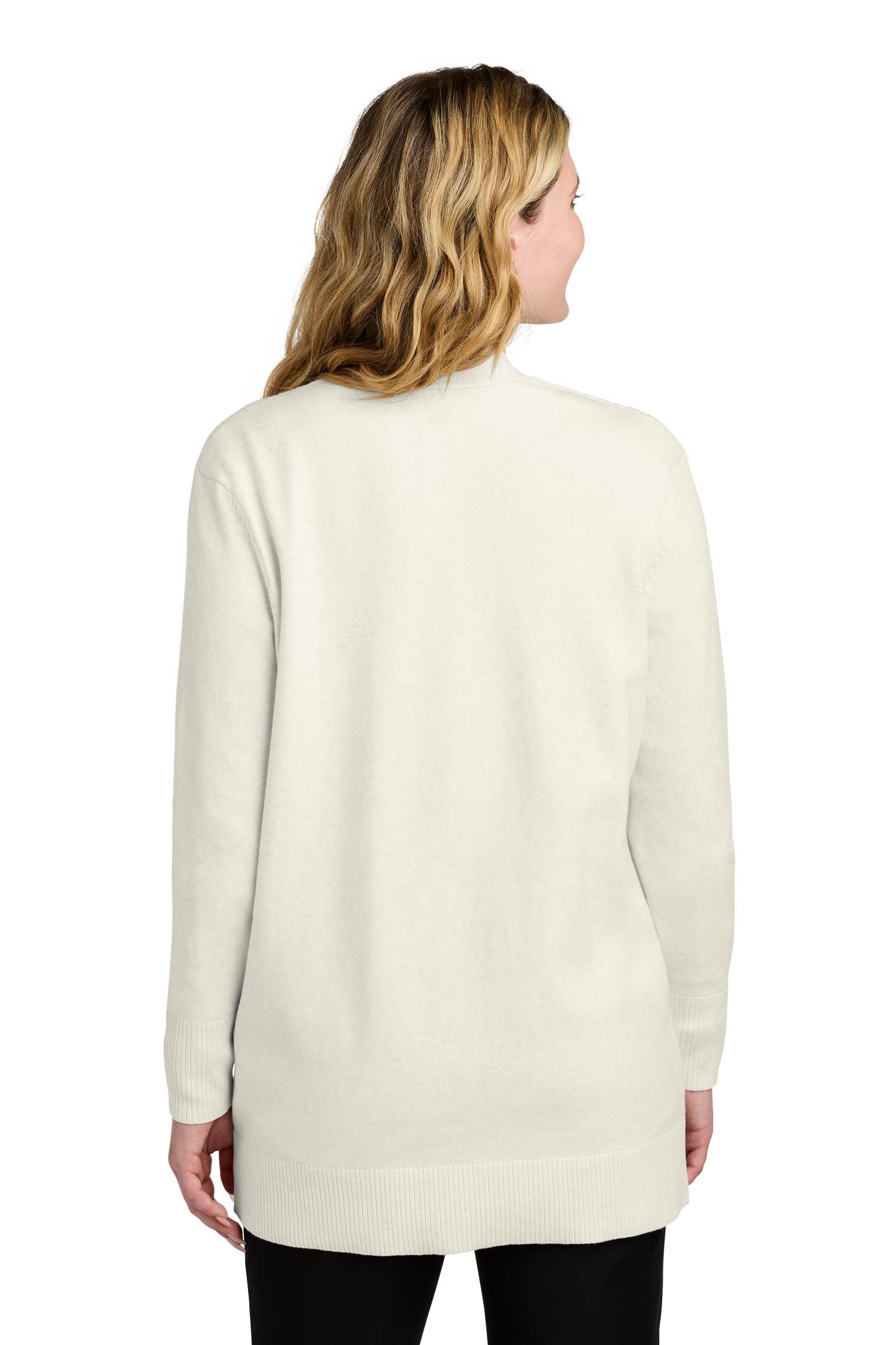Port Authority® Women’s Easy Care Open-Front Cardigan Sweater - Oatmeal Heather