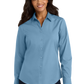 Port Authority® Women's Long Sleeve Carefree Poplin Shirt - Carolina Blue
