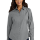 Port Authority® Women's Long Sleeve Carefree Poplin Shirt - Gusty Grey