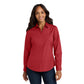 Port Authority® Women's Long Sleeve Carefree Poplin Shirt - Rich Red