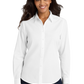 Port Authority® Women's Long Sleeve Carefree Poplin Shirt - White