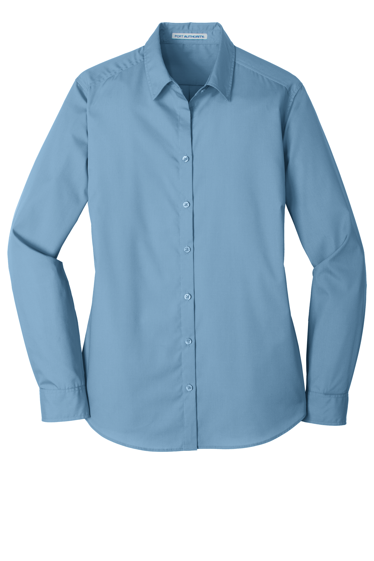 Port Authority® Women's Long Sleeve Carefree Poplin Shirt - Carolina Blue
