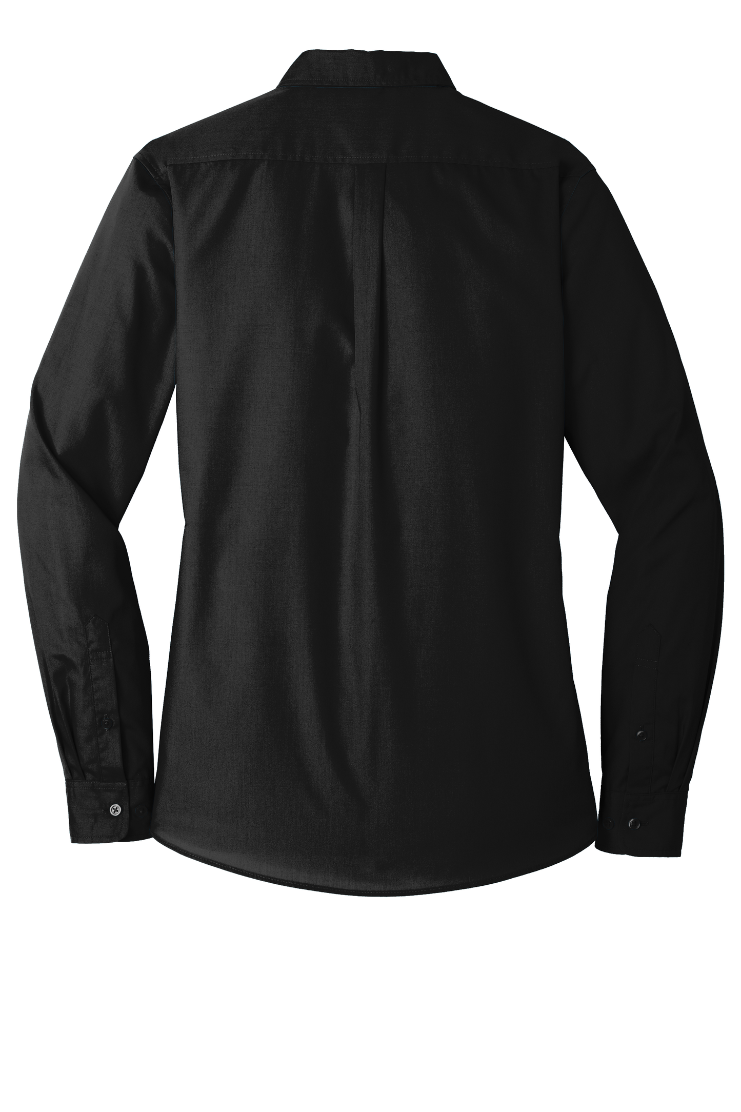 Port Authority® Women's Long Sleeve Carefree Poplin Shirt - Deep Black