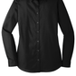 Port Authority® Women's Long Sleeve Carefree Poplin Shirt - Deep Black