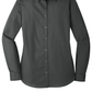 Port Authority® Women's Long Sleeve Carefree Poplin Shirt - Graphite