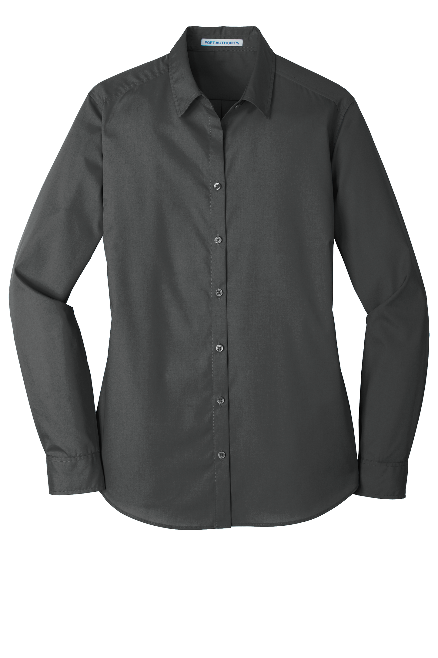 Port Authority® Women's Long Sleeve Carefree Poplin Shirt - Graphite