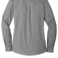 Port Authority® Women's Long Sleeve Carefree Poplin Shirt - Gusty Grey