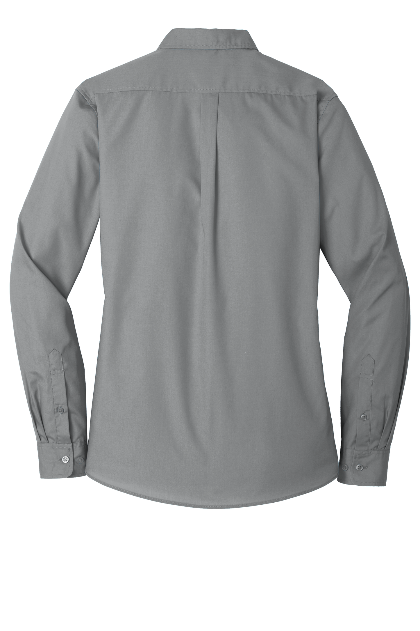 Port Authority® Women's Long Sleeve Carefree Poplin Shirt - Gusty Grey