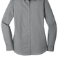 Port Authority® Women's Long Sleeve Carefree Poplin Shirt - Gusty Grey
