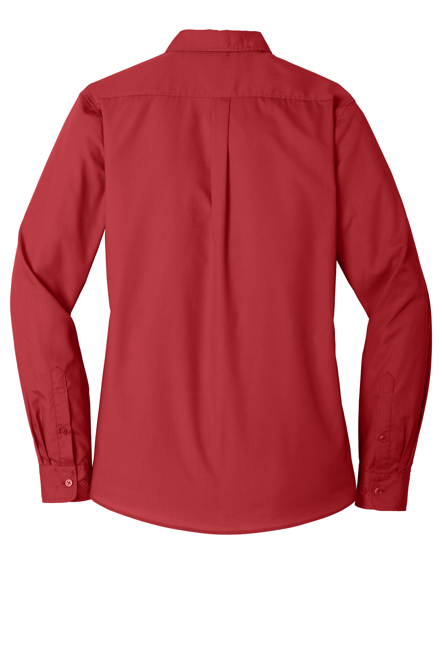 Port Authority® Women's Long Sleeve Carefree Poplin Shirt - Rich Red