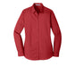 Port Authority® Women's Long Sleeve Carefree Poplin Shirt - Rich Red