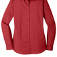 Port Authority® Women's Long Sleeve Carefree Poplin Shirt - Rich Red