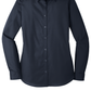 Port Authority® Women's Long Sleeve Carefree Poplin Shirt - River Blue Navy