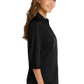 Port Authority® Women's 3/4-Sleeve Carefree Poplin Shirt - Deep Black