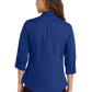 Port Authority® Women's 3/4-Sleeve Carefree Poplin Shirt - True Royal