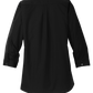 Port Authority® Women's 3/4-Sleeve Carefree Poplin Shirt - Deep Black