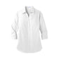 Port Authority® Women's 3/4-Sleeve Carefree Poplin Shirt - White