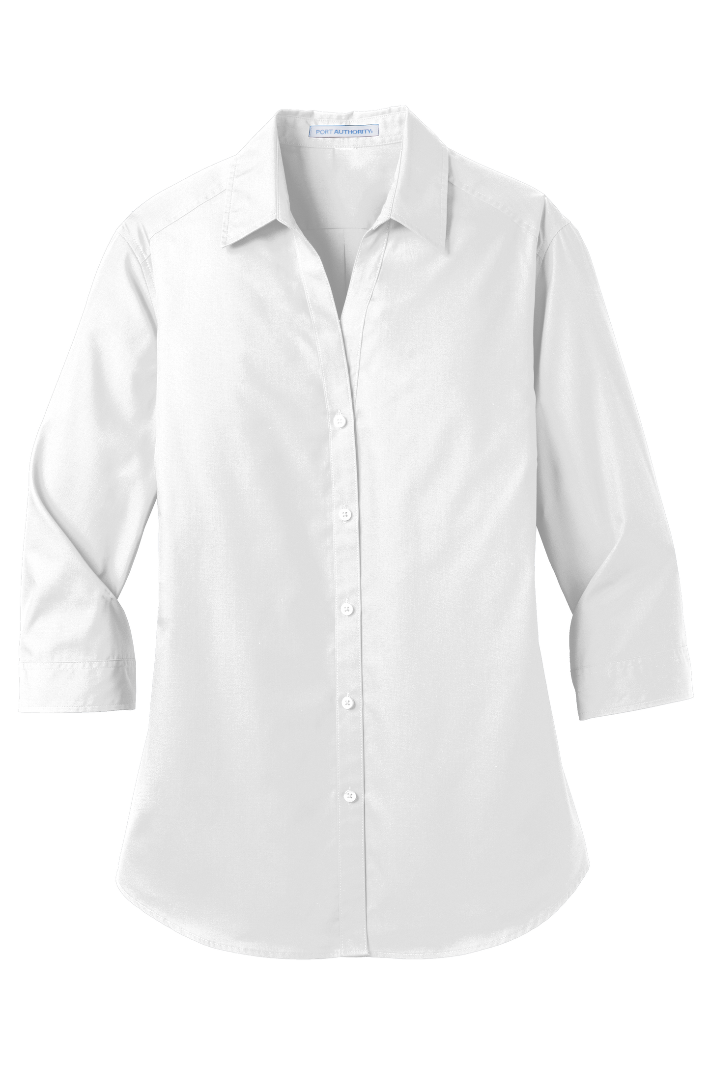 Port Authority® Women's 3/4-Sleeve Carefree Poplin Shirt - White