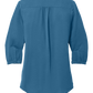 Port Authority® Women's 3/4-Sleeve Textured Crepe Tunic - Aegean Blue