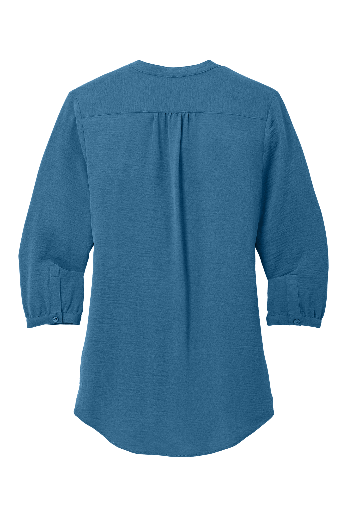 Port Authority® Women's 3/4-Sleeve Textured Crepe Tunic - Aegean Blue