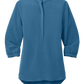 Port Authority® Women's 3/4-Sleeve Textured Crepe Tunic - Aegean Blue