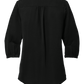 Port Authority® Women's 3/4-Sleeve Textured Crepe Tunic - Deep Black