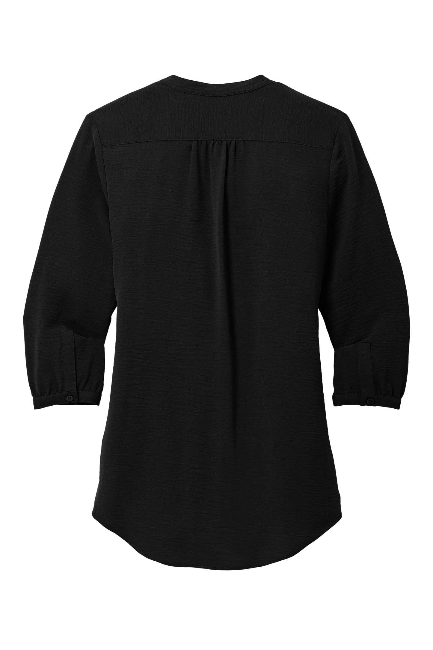 Port Authority® Women's 3/4-Sleeve Textured Crepe Tunic - Deep Black