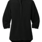 Port Authority® Women's 3/4-Sleeve Textured Crepe Tunic - Deep Black