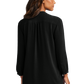Port Authority® Women's 3/4-Sleeve Textured Crepe Tunic - Deep Black