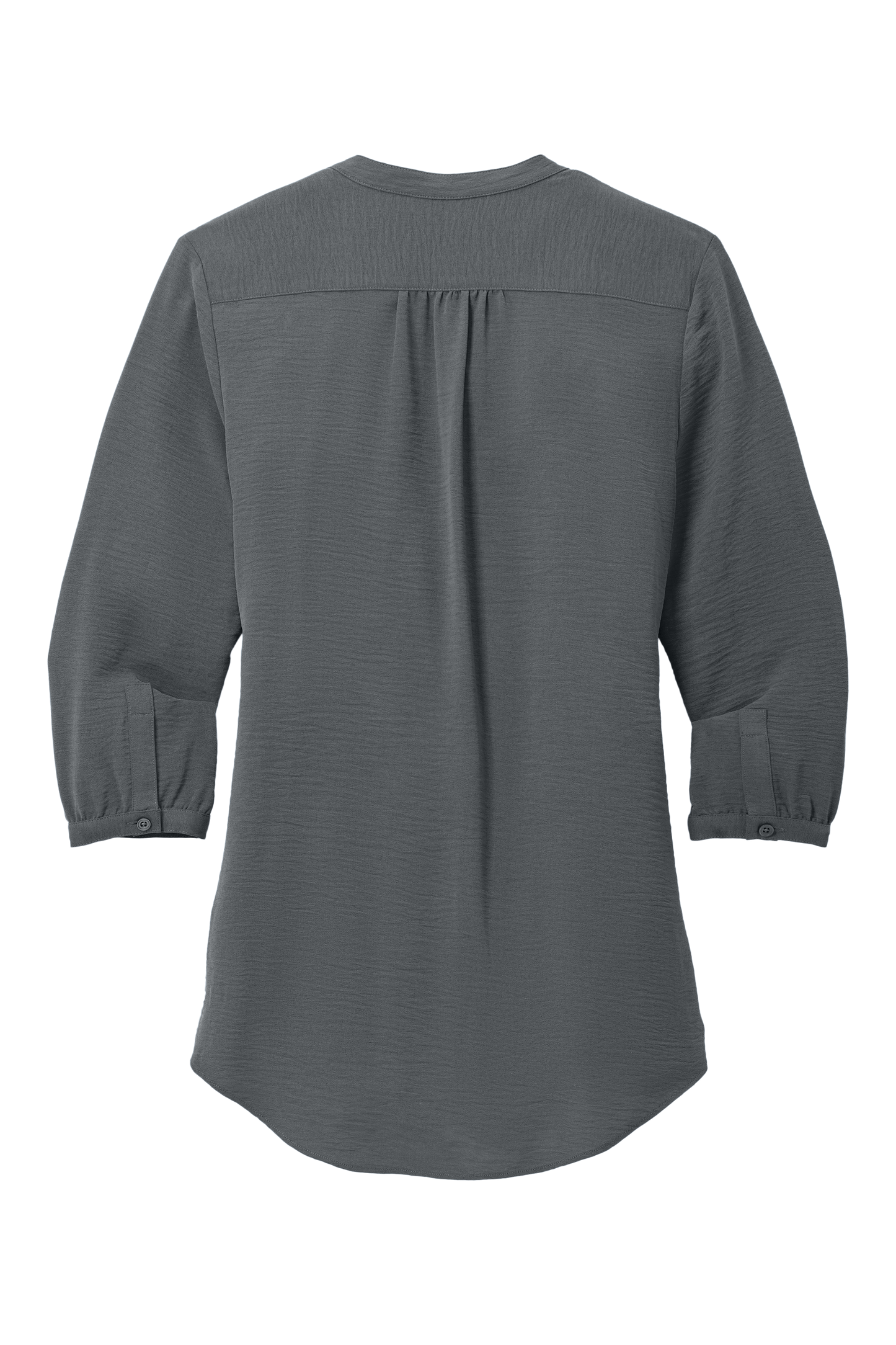 Port Authority® Women's 3/4-Sleeve Textured Crepe Tunic - Graphite