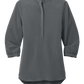 Port Authority® Women's 3/4-Sleeve Textured Crepe Tunic - Graphite