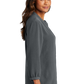 Port Authority® Women's 3/4-Sleeve Textured Crepe Tunic - Graphite