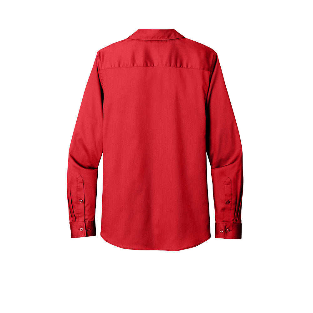 Port Authority® Women's Long Sleeve SuperPro React ™ Twill Shirt - Rich Red