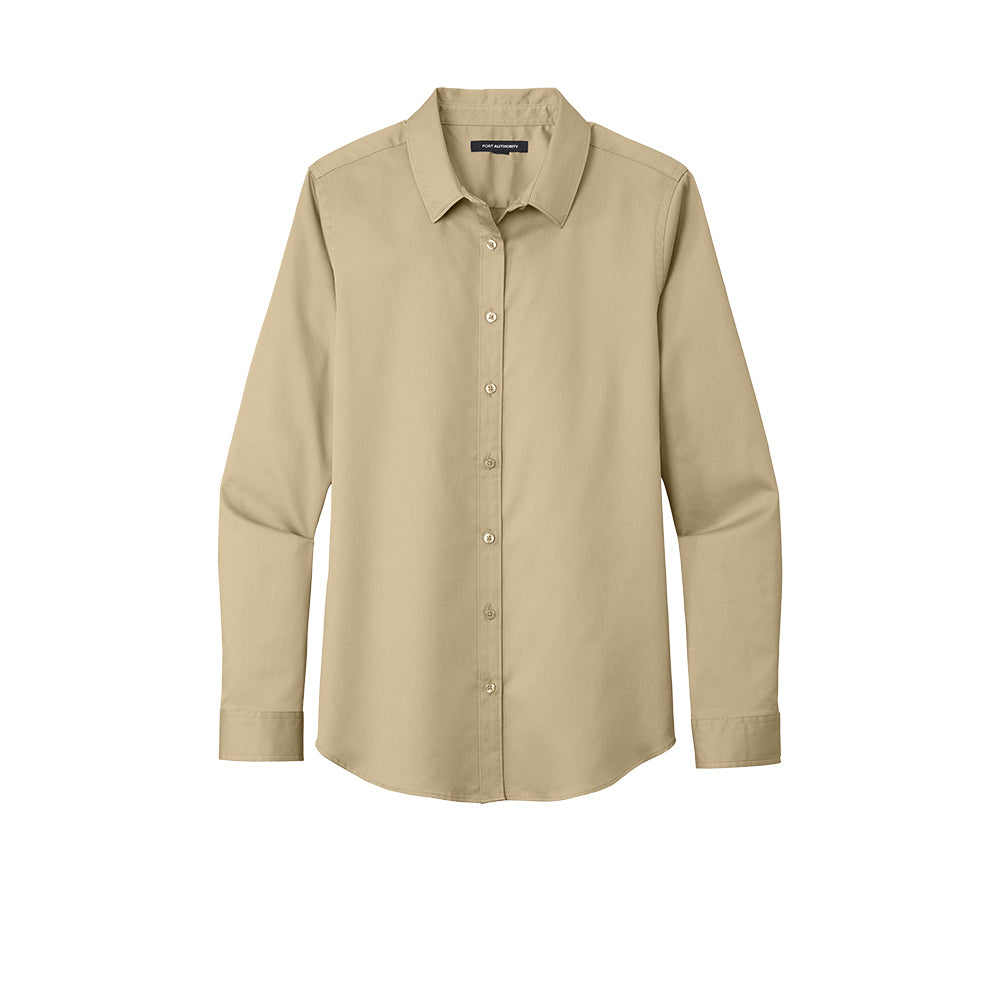 Port Authority® Women's Long Sleeve SuperPro React ™ Twill Shirt - Wheat